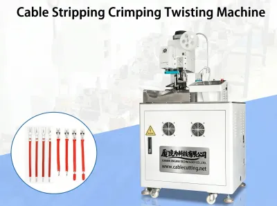 Automatisk Kabelstripping, Krimpning og Vridningsmaskine - AWG14-28 - Automatisk terminalkrympemaskine