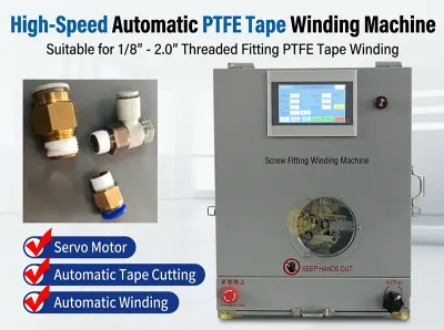 Automatisk PTFE Tapeindpakningsmaskine til gevindtætning WPM-1308 - Tapeindpakningsmaskine