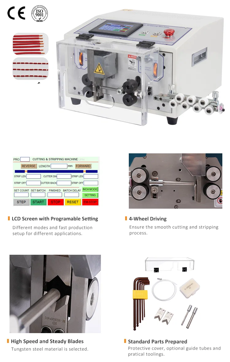 Touchskærmskontrol: Wire stripping skæremaskine til 0,1-8mm2 rpm-JES, wire cutting and stripping maskine, automatisk wire wire cutting and stripping machine, wire stripping machine