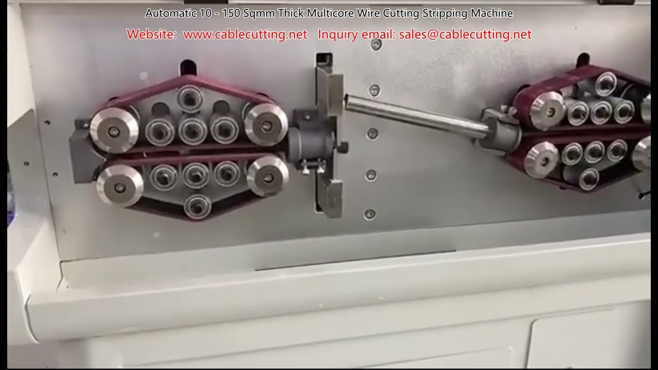Automatisk 10-150 Sqmm tyk flerkernet ledningsskære- og afisoleringsmaskine