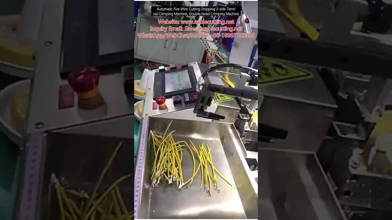 Automatisk 5-tråds skære- og afisoleringsmaskine med dobbelthovedkrimp - Effektiv terminalbearbejdning