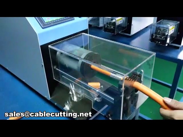 Effektiv semi-automatisk koaksialkabelafisoleringsmaskine WPM-25200