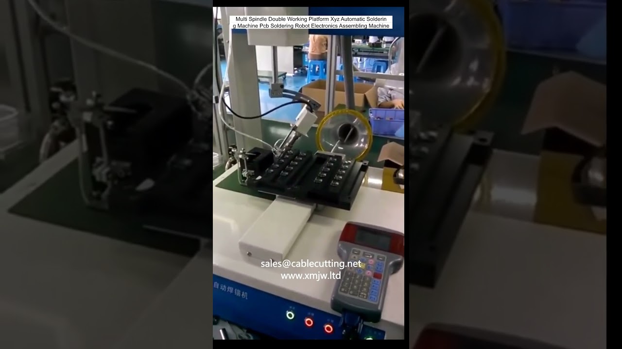 Flerspindlet Dobbelt Arbejdsplatform XYZ Automatisk Lodde Maskine | PCB Lodde Robot